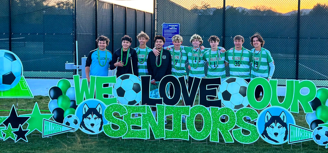 Senior night soccer players
