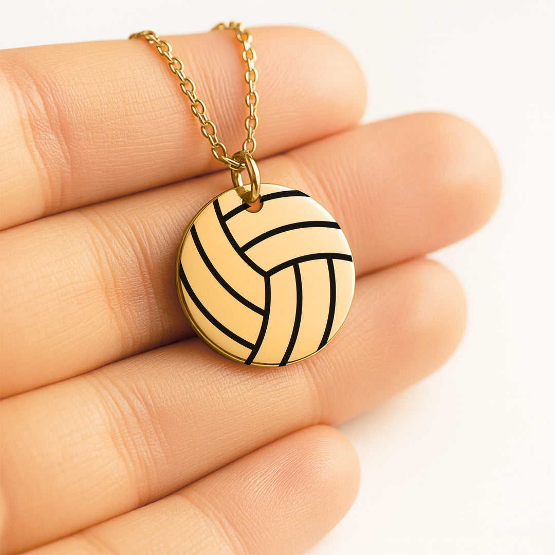 Volleyball Coin Necklace