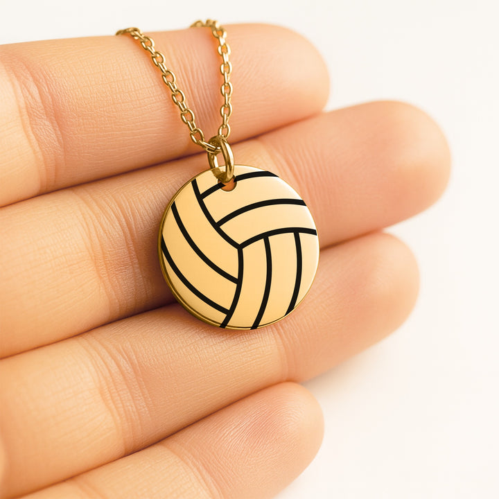 Volleyball Coin Necklace
