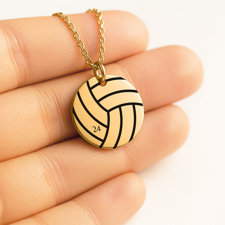 Volleyball Coin Necklace