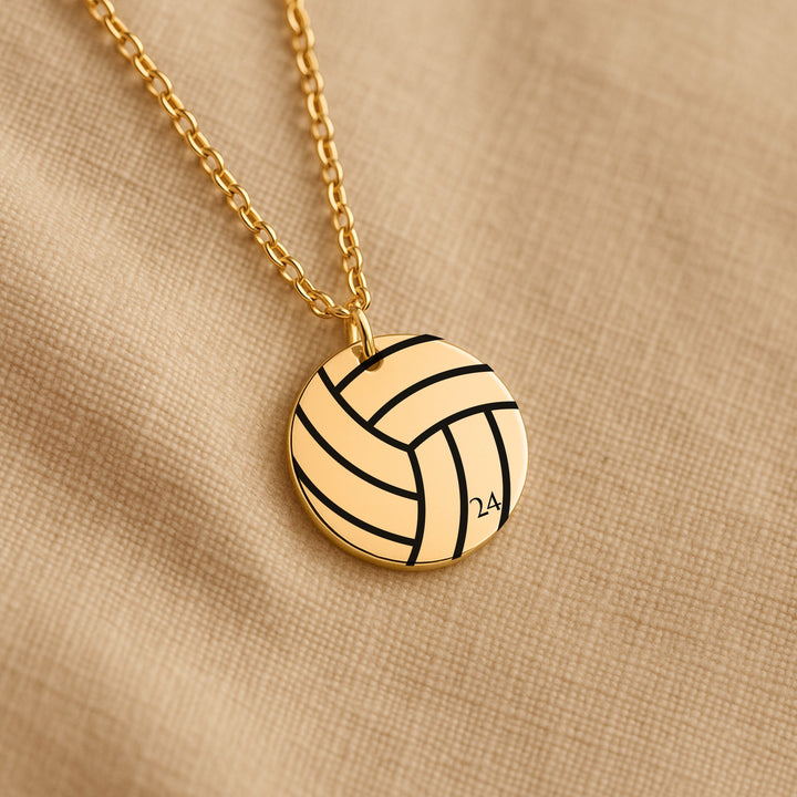 Volleyball Coin Necklace