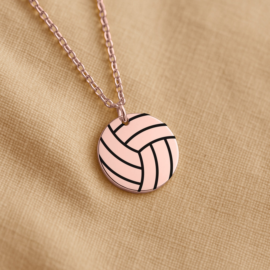 Volleyball Coin Necklace