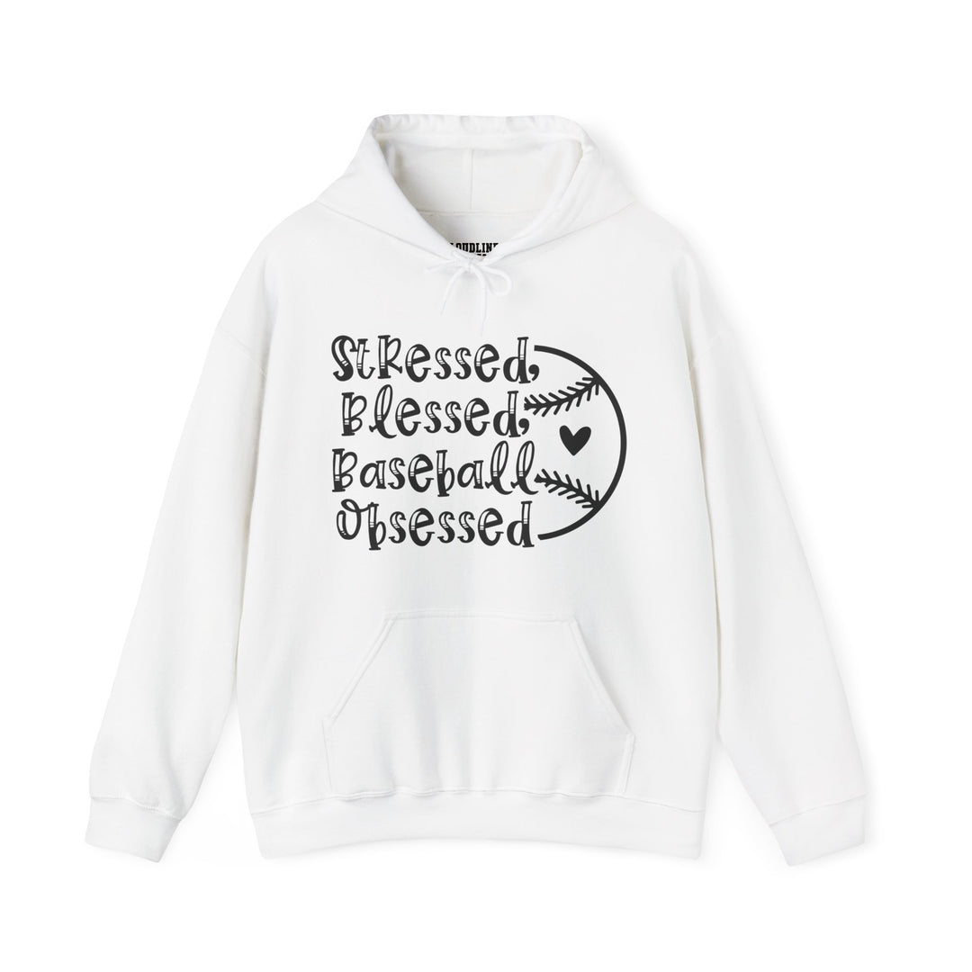 Stressed Blessed Baseball Obsessed Unisex Adult Hooded Sweatshirt