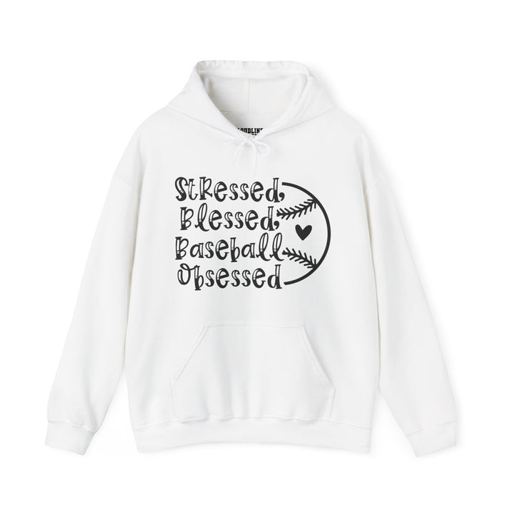 Stressed Blessed Baseball Obsessed Unisex Adult Hooded Sweatshirt