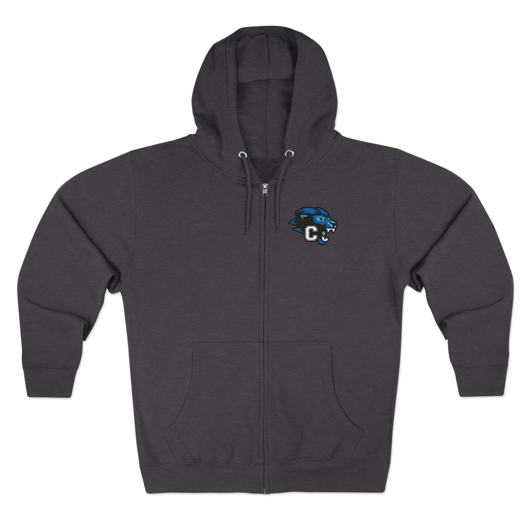 Canton Lions Football &amp; Cheer Unisex Adult Premium Full Zip Hooded Sweatshirt