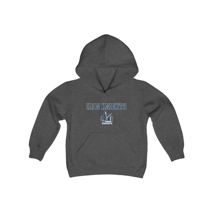 Iron Knights Youth Hooded Sweatshirt W/Name, Number &amp; Bible Verse- Block Design