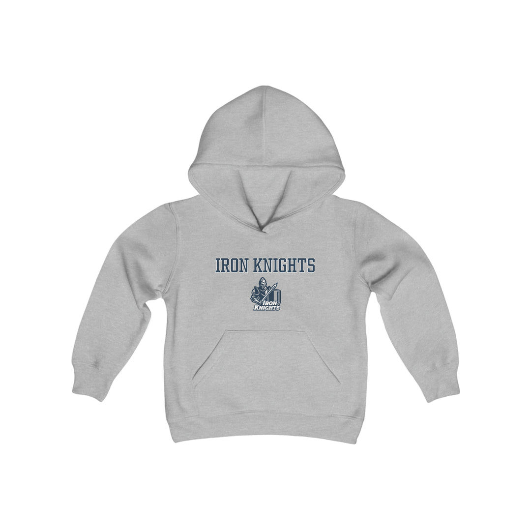 Iron Knights Youth Hooded Sweatshirt W/Name, Number &amp; Bible Verse- Block Design