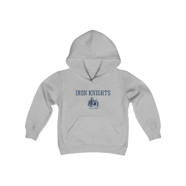Iron Knights Youth Hooded Sweatshirt W/Name, Number &amp; Bible Verse- Block Design