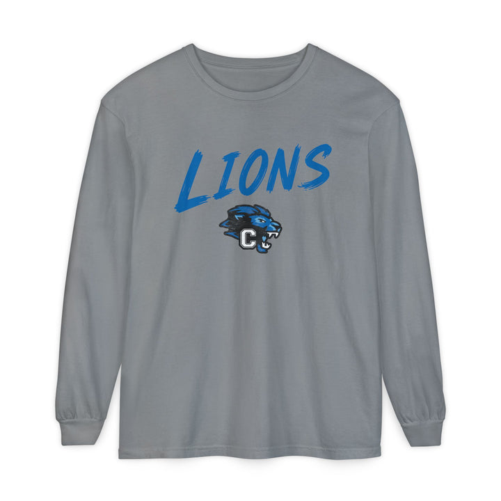 Canton Lions Football &amp; Cheer Unisex Adult Premium Long Sleeve - Lions Design