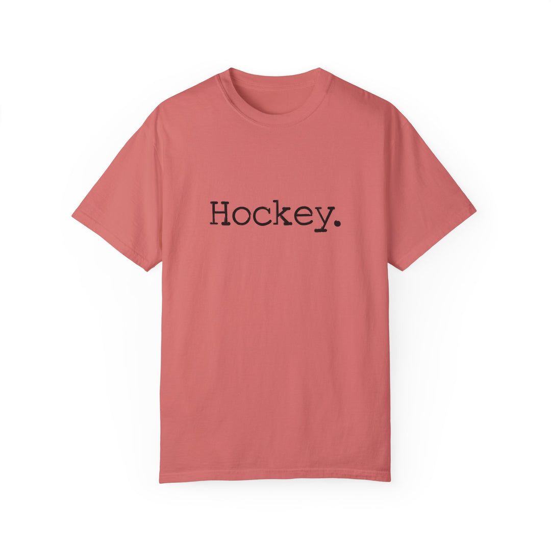 Typewriter Design Hockey Unisex Adult Premium T-Shirt