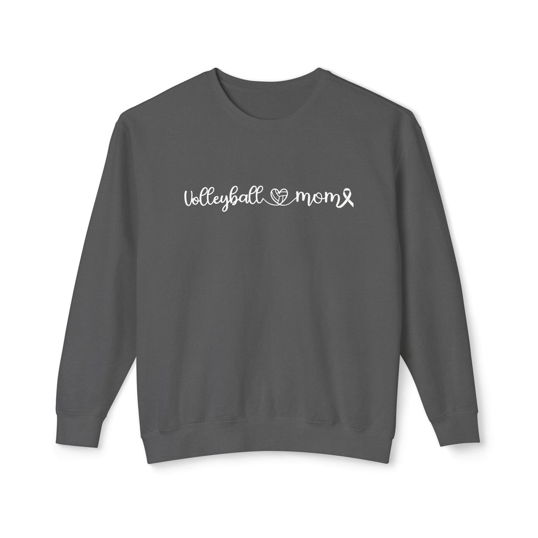 Cancer Collection Pick Your Sport Mom Ribbon &amp; Heart Adult Unisex Premium Crewneck Sweatshirt