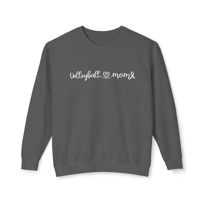 Cancer Collection Pick Your Sport Mom Ribbon &amp; Heart Adult Unisex Premium Crewneck Sweatshirt
