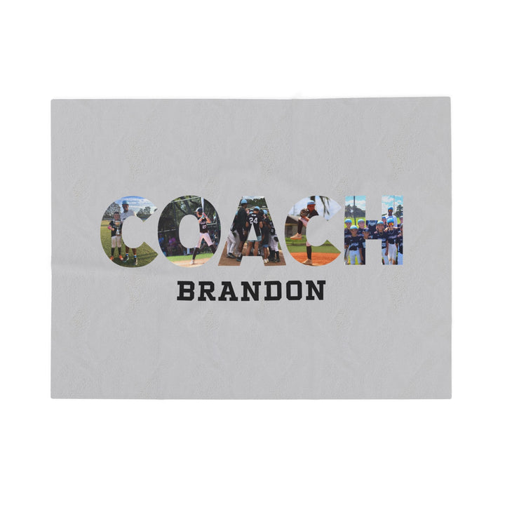 Coach Photo Letter Velveteen Plush Blanket