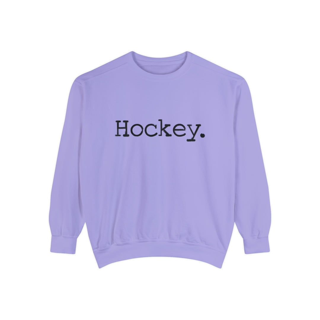 Typewriter Design Hockey Unisex Adult Premium Crewneck Sweatshirt