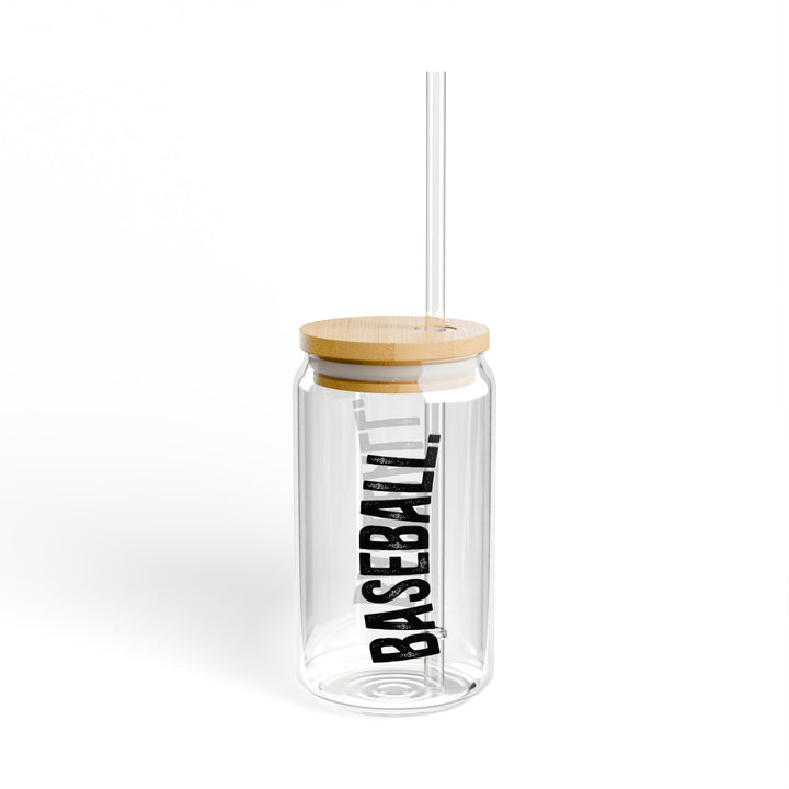 Baseball Rustic Design 16oz Sipper Glass
