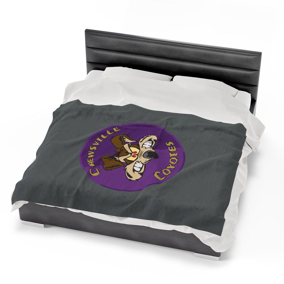 Chewsville Coyotes Velveteen Plush Blanket