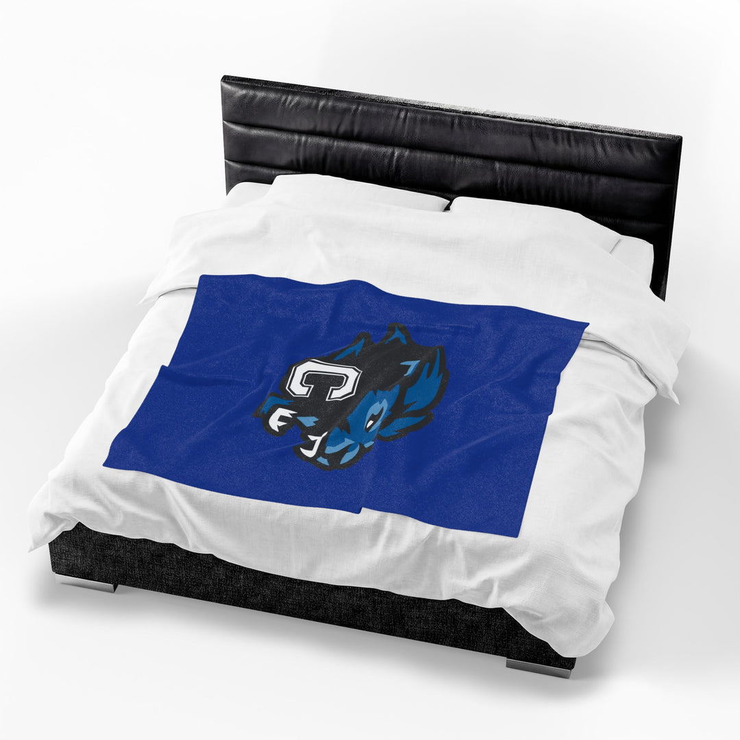 Canton Lions Youth Football &amp; Cheer Velveteen Plush Blanket