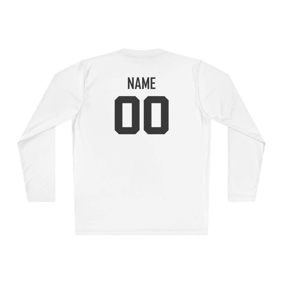 T-Black Dugout Unisex Adult Moisture Wicking Long Sleeve Shirt - Front Design Only w/Optional Customization