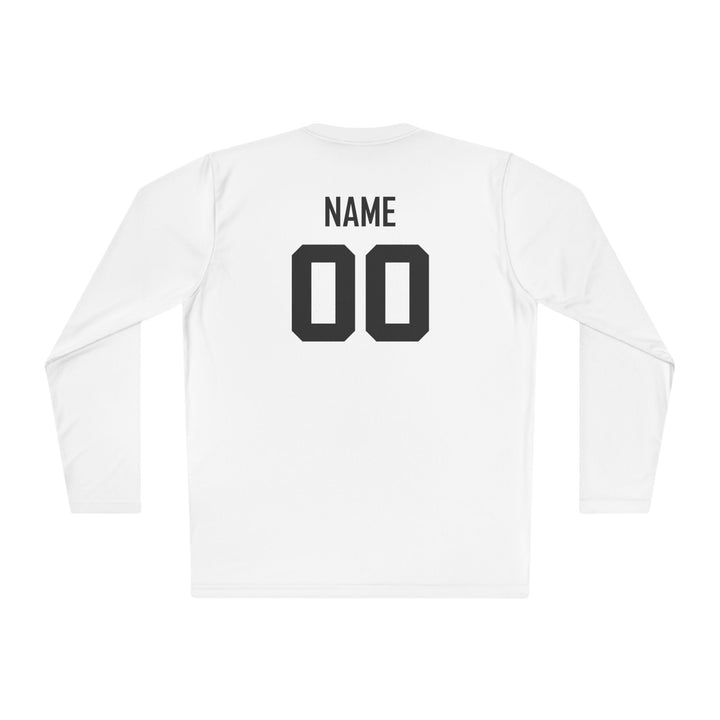 T-Black Dugout Unisex Adult Moisture Wicking Long Sleeve Shirt - Front Design Only w/Optional Customization