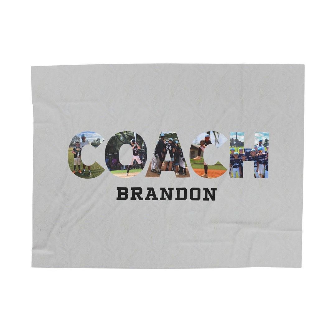 Coach Photo Letter Velveteen Plush Blanket