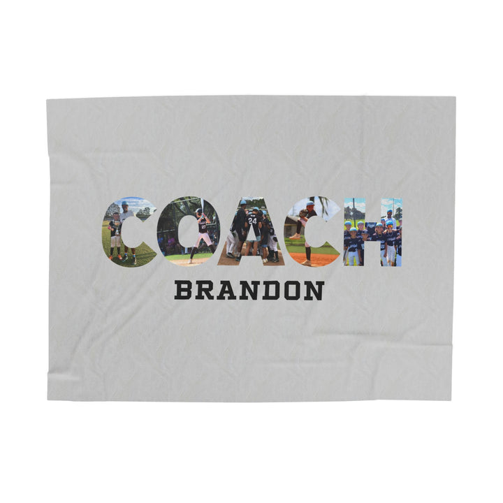 Coach Photo Letter Velveteen Plush Blanket