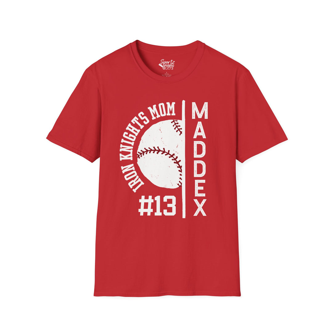 Iron Knights Adult Unisex T-Shirt - Mom Design w/Vertical Player Name