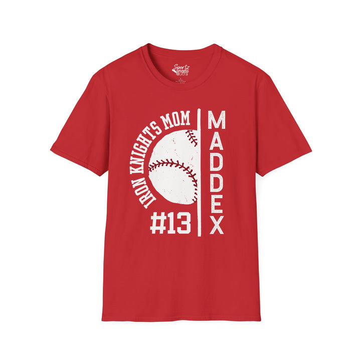 Iron Knights Adult Unisex T-Shirt - Mom Design w/Vertical Player Name