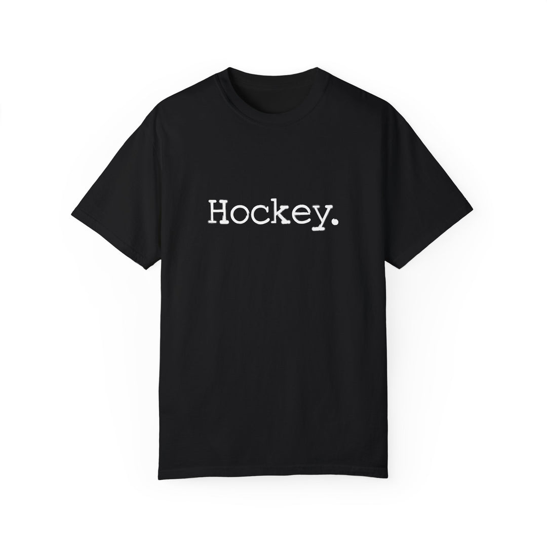 Typewriter Design Hockey Unisex Adult Premium T-Shirt