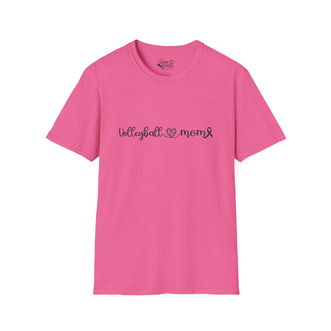 Cancer Collection Pick Your Sport Mom Ribbon &amp; Heart Adult Unisex T-Shirt