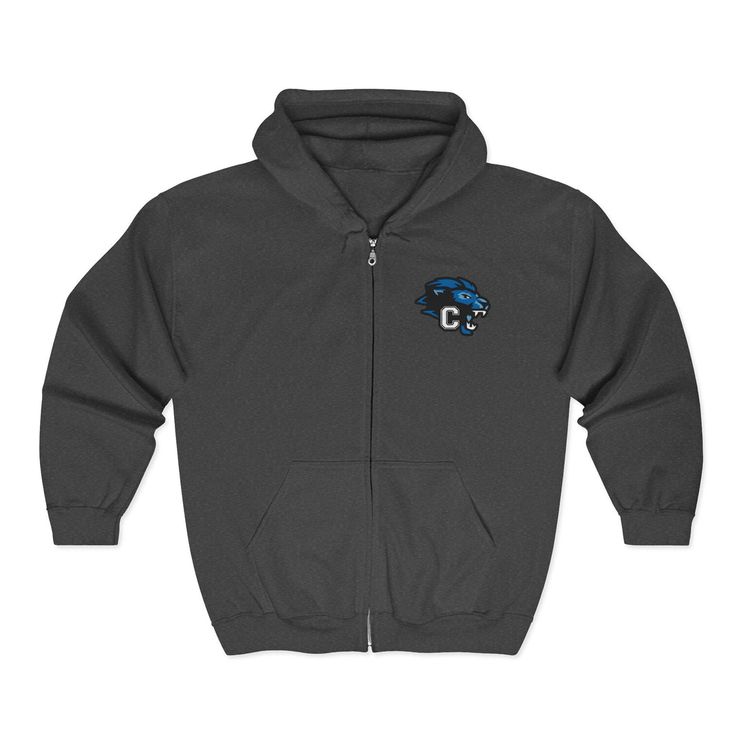 Canton Lions Football &amp; Cheer Unisex Adult Standard Full Zip Hooded Sweatshirt