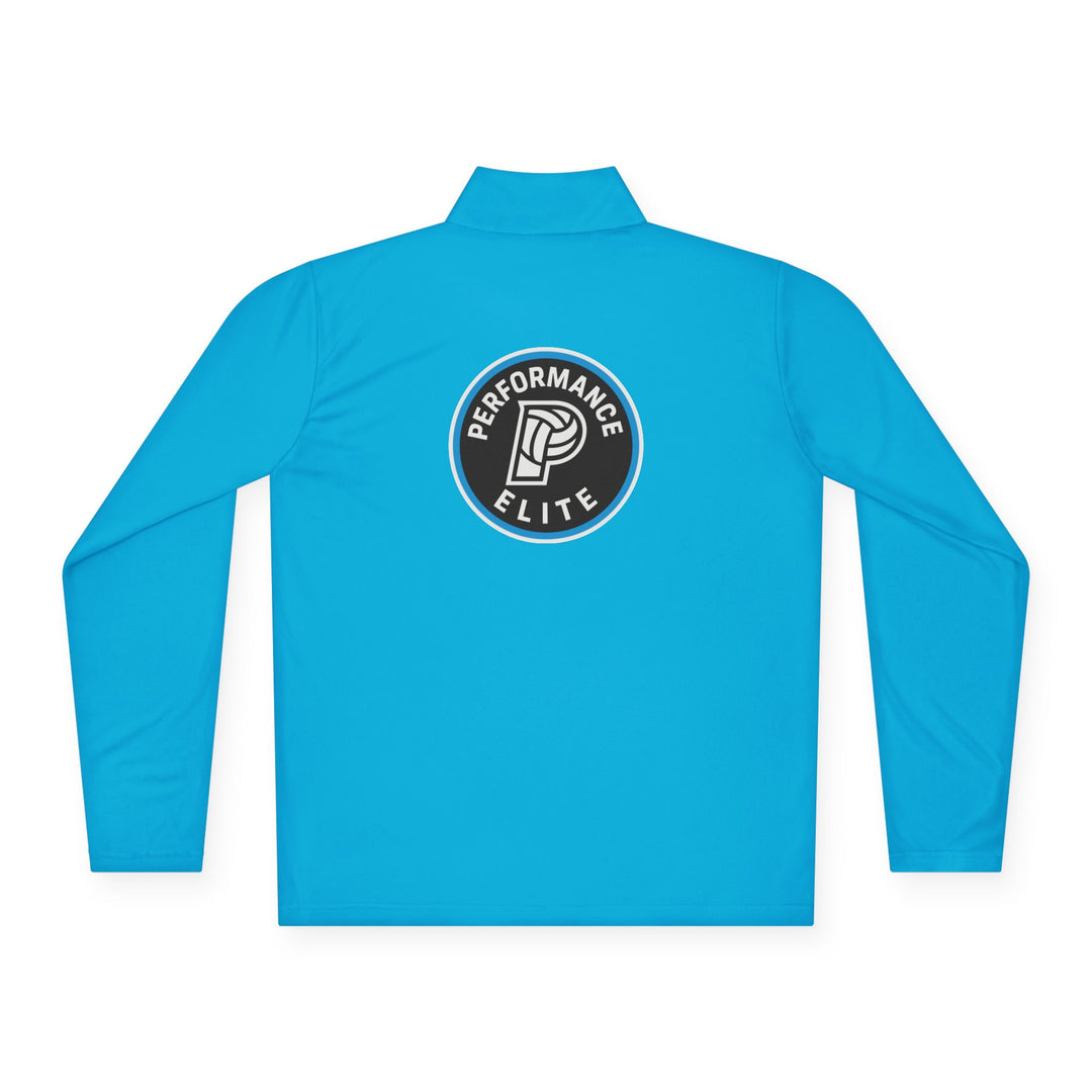 Performance Elite Unisex Adult Long Sleeve Quarter-Zip Pullover w/Front &amp; Back Logo