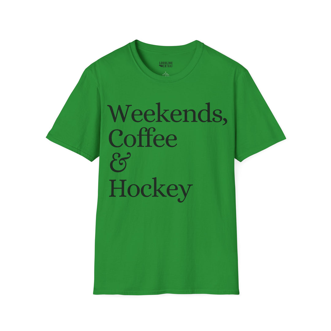 Weekends Coffee &amp; Hockey Unisex Adult T-Shirt