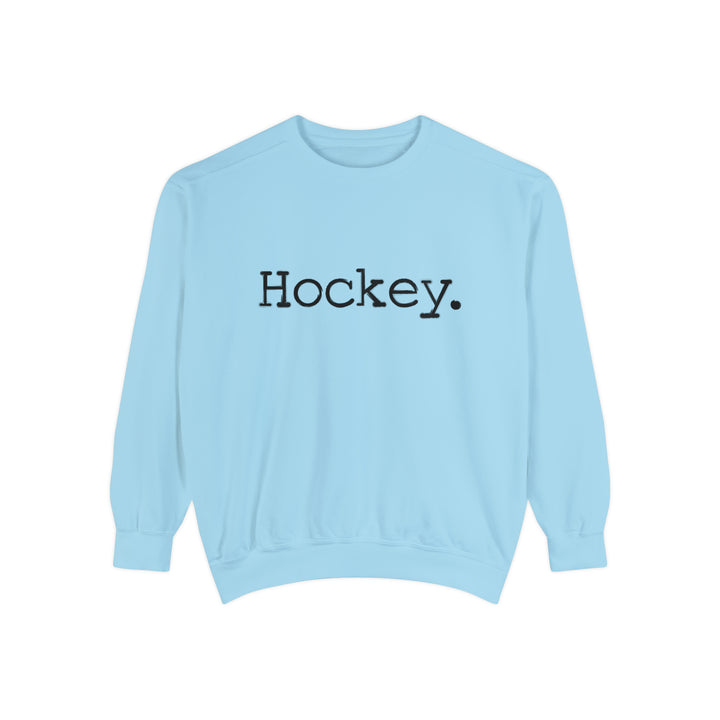 Typewriter Design Hockey Unisex Adult Premium Crewneck Sweatshirt