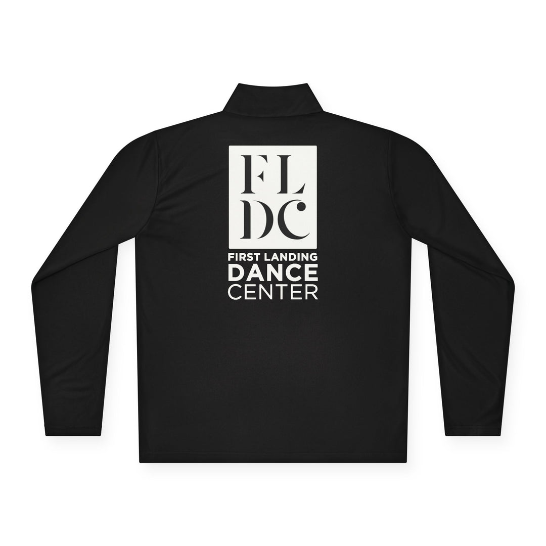 First Landing Dance Center Unisex Adult Long Sleeve Quarter-Zip Pullover w/Back Logo