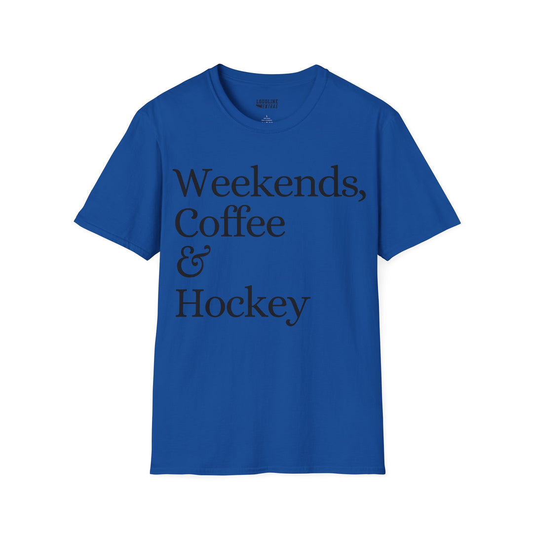 Weekends Coffee &amp; Hockey Unisex Adult T-Shirt