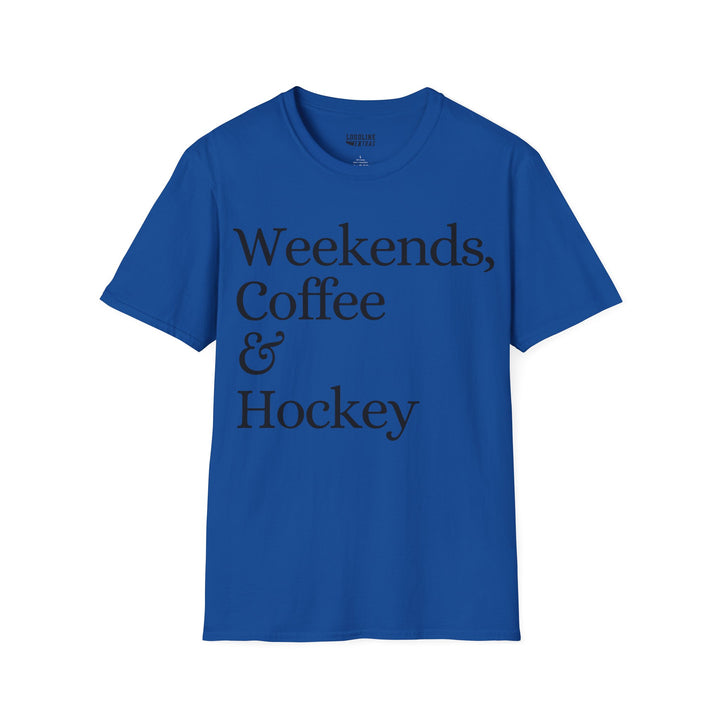 Weekends Coffee &amp; Hockey Unisex Adult T-Shirt