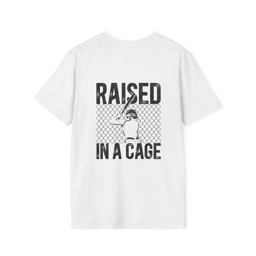 Raised in a Cage Softball Unisex Adult Basic T-Shirt