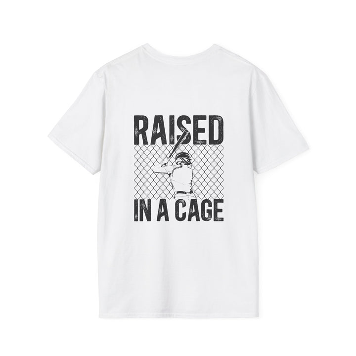 Raised in a Cage Softball Unisex Adult Basic T-Shirt