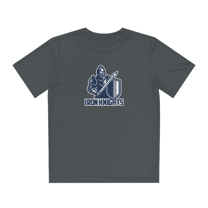 Iron Knights Youth Short Sleeve Competitor Moisture Wicking Tee w/Knight Design and Name &amp; Number on back