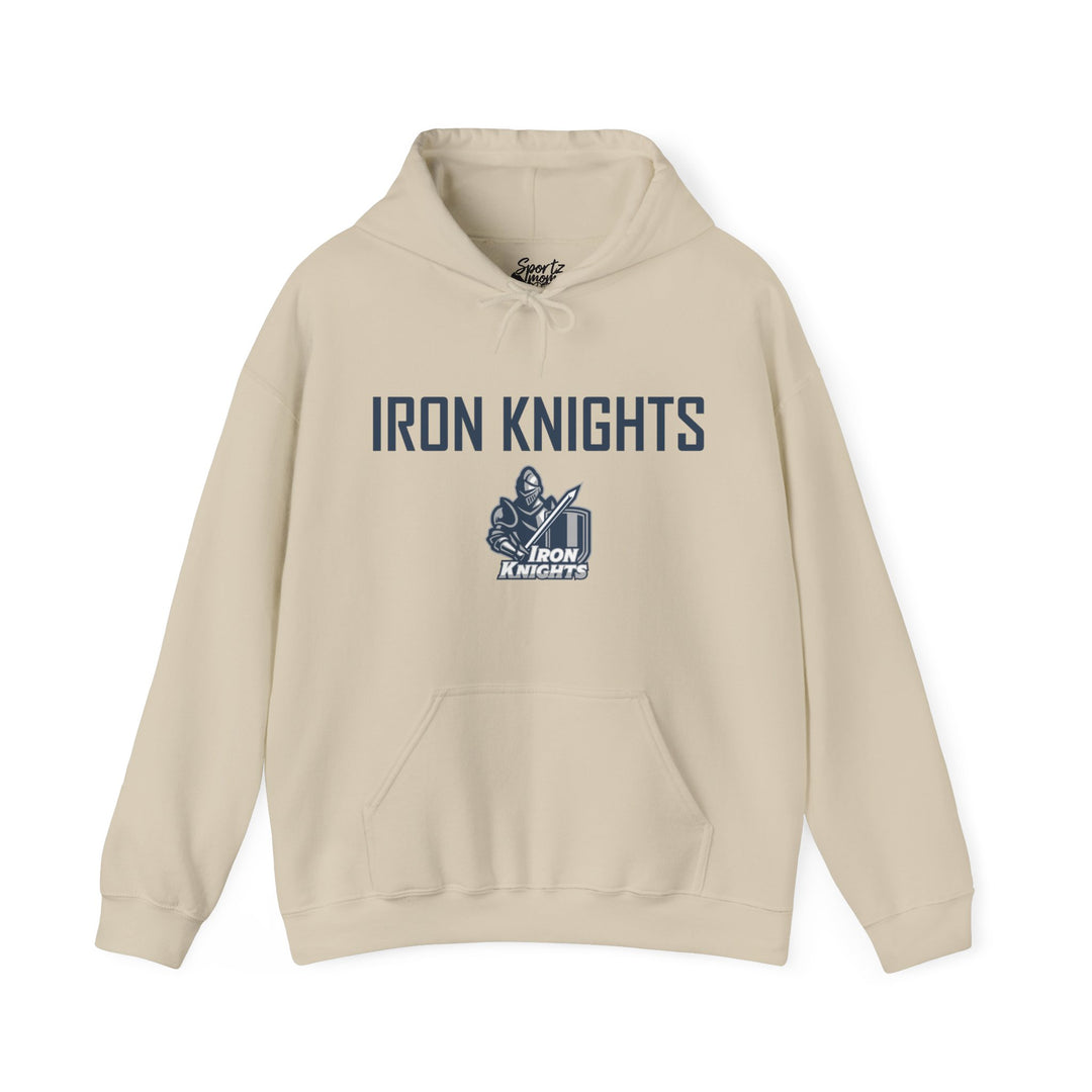 Iron Knights Adult Unisex Hooded Sweatshirt w/Knight Design, Name &amp; Number on back