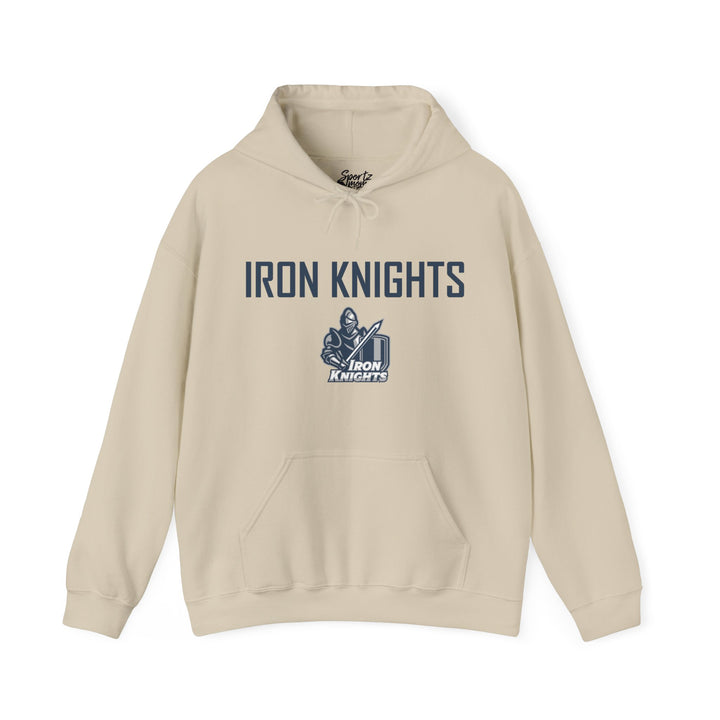 Iron Knights Adult Unisex Hooded Sweatshirt w/Knight Design, Name &amp; Number on back