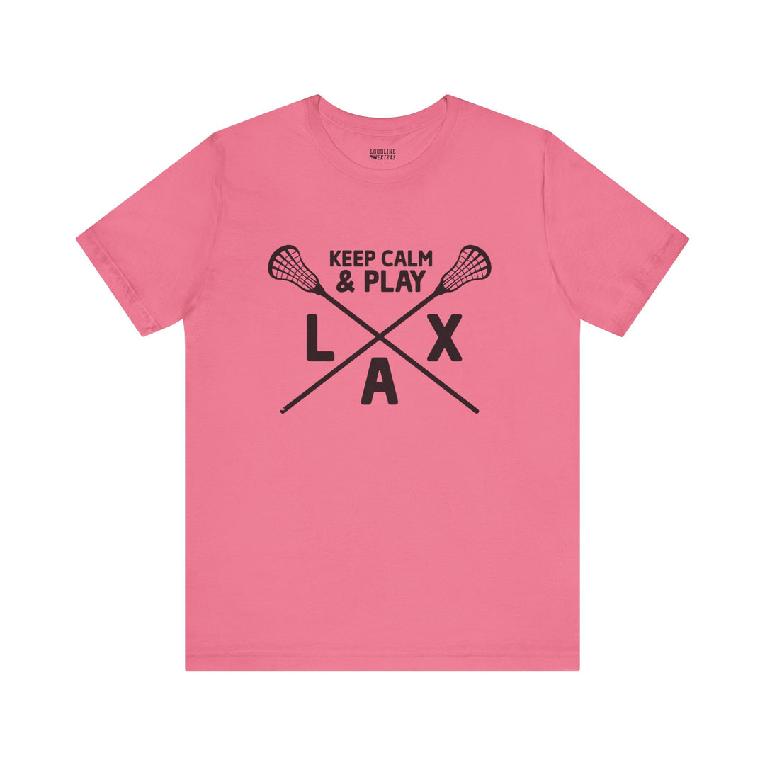 Keep Calm Lacrosse Unisex Adult T-Shirt