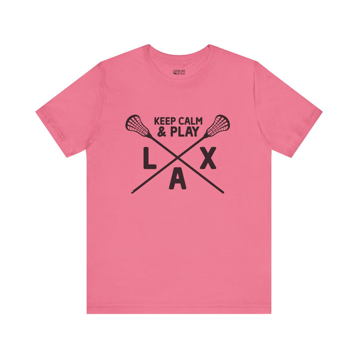 Keep Calm Lacrosse Unisex Adult T-Shirt