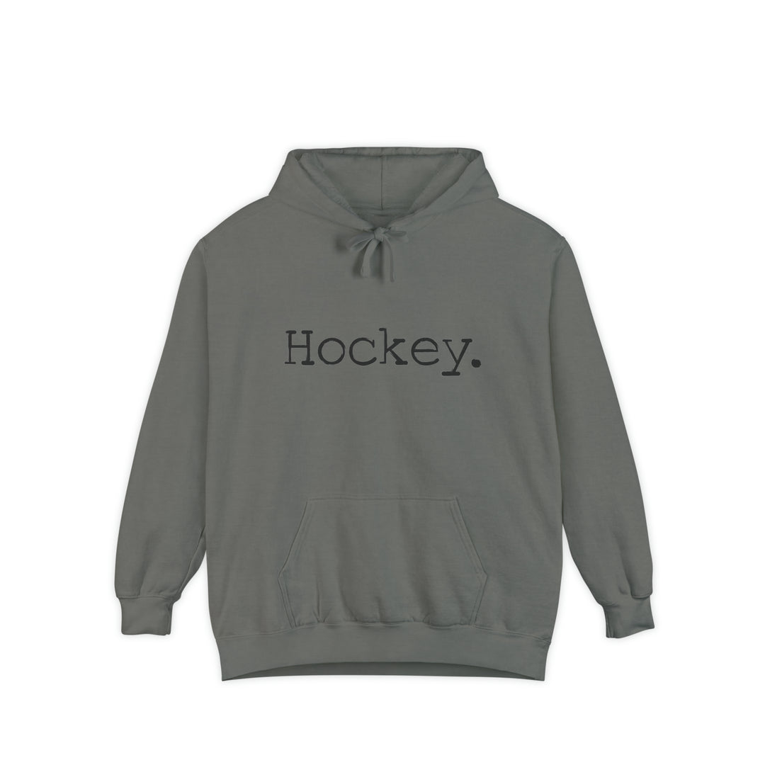 Typewriter Design Hockey Unisex Adult Premium Hooded Sweatshirt