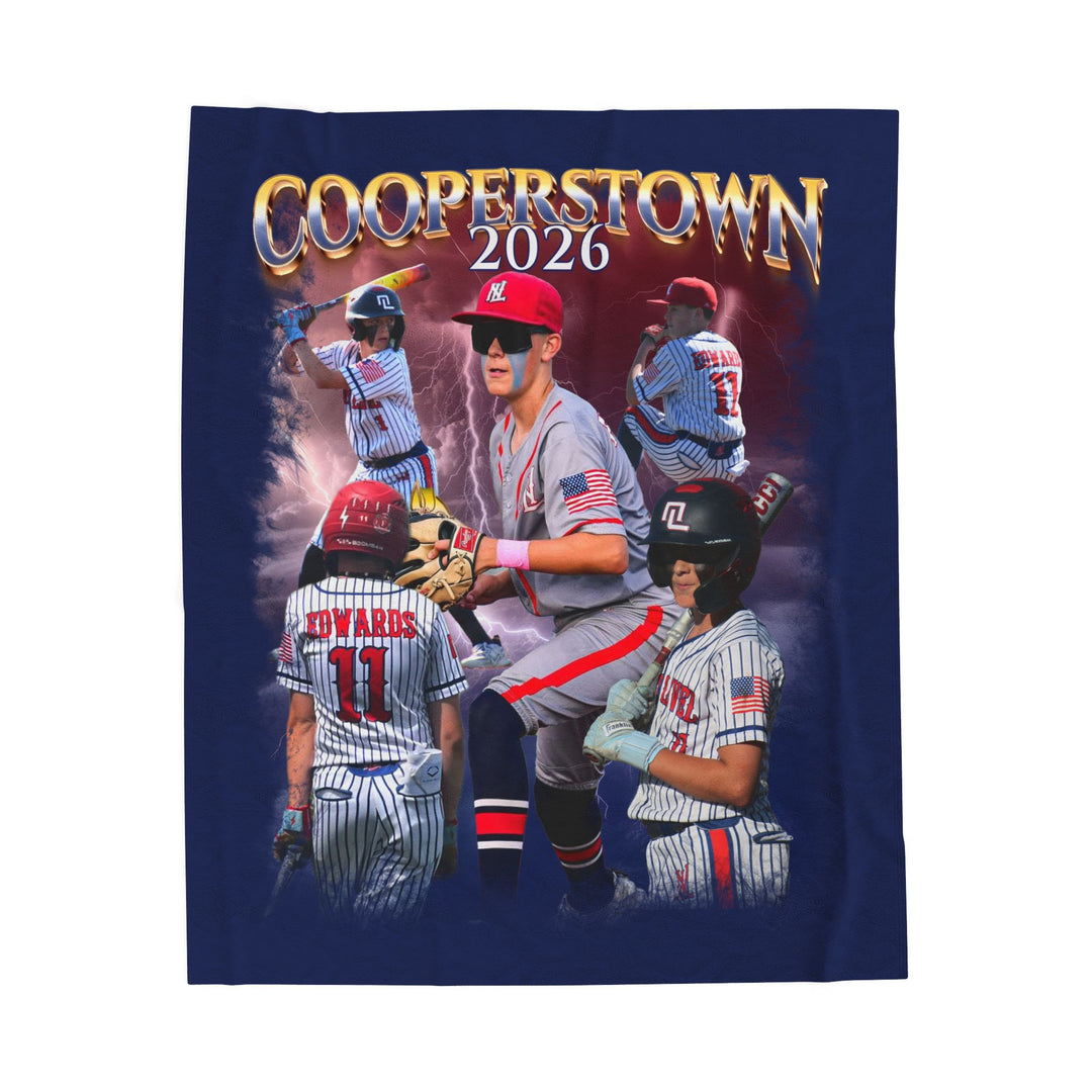 Cooperstown Photo Velveteen Plush Blanket