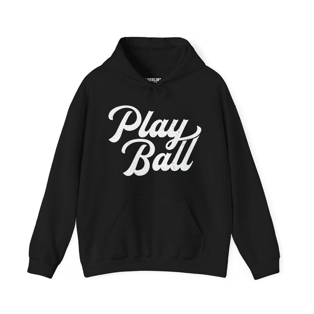 Play Ball Baseball Unisex Adult Hooded Sweatshirt