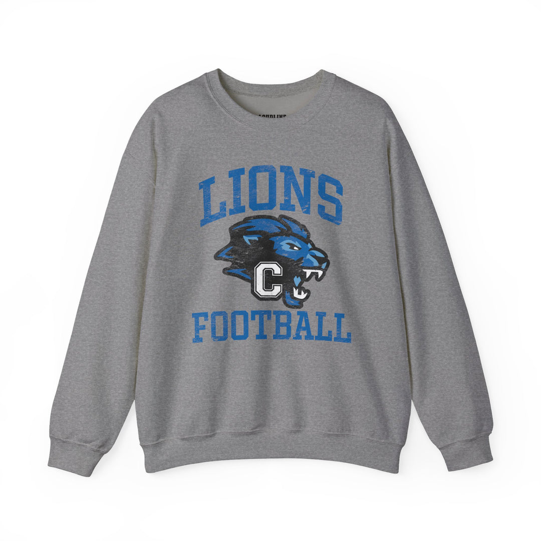 Canton Lions Football &amp; Cheer Unisex Adult Standard Crewneck Sweatshirt - Lions Football Design