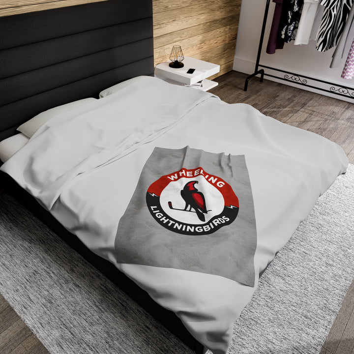 Wheeling Lightningbirds Velveteen Plush Blanket