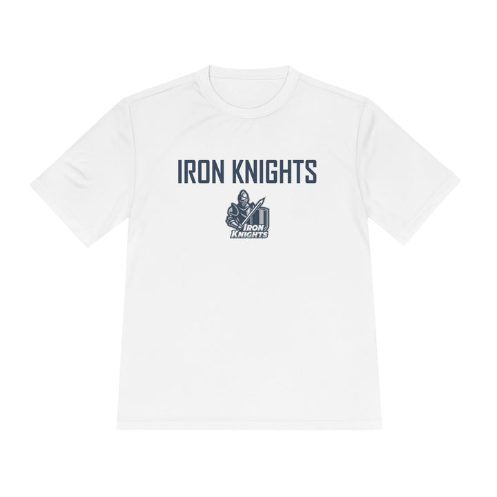 Iron Knights Adult Unisex Moisture Wicking T-Shirt - w/Knight Logo, Name &amp; Number on back