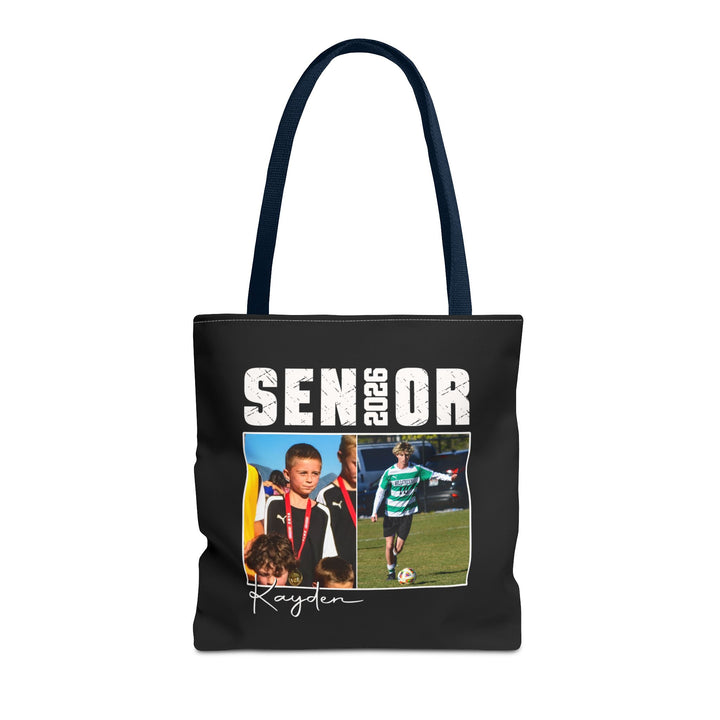 Senior Then vs Now Photo &amp; Name Tote Bag